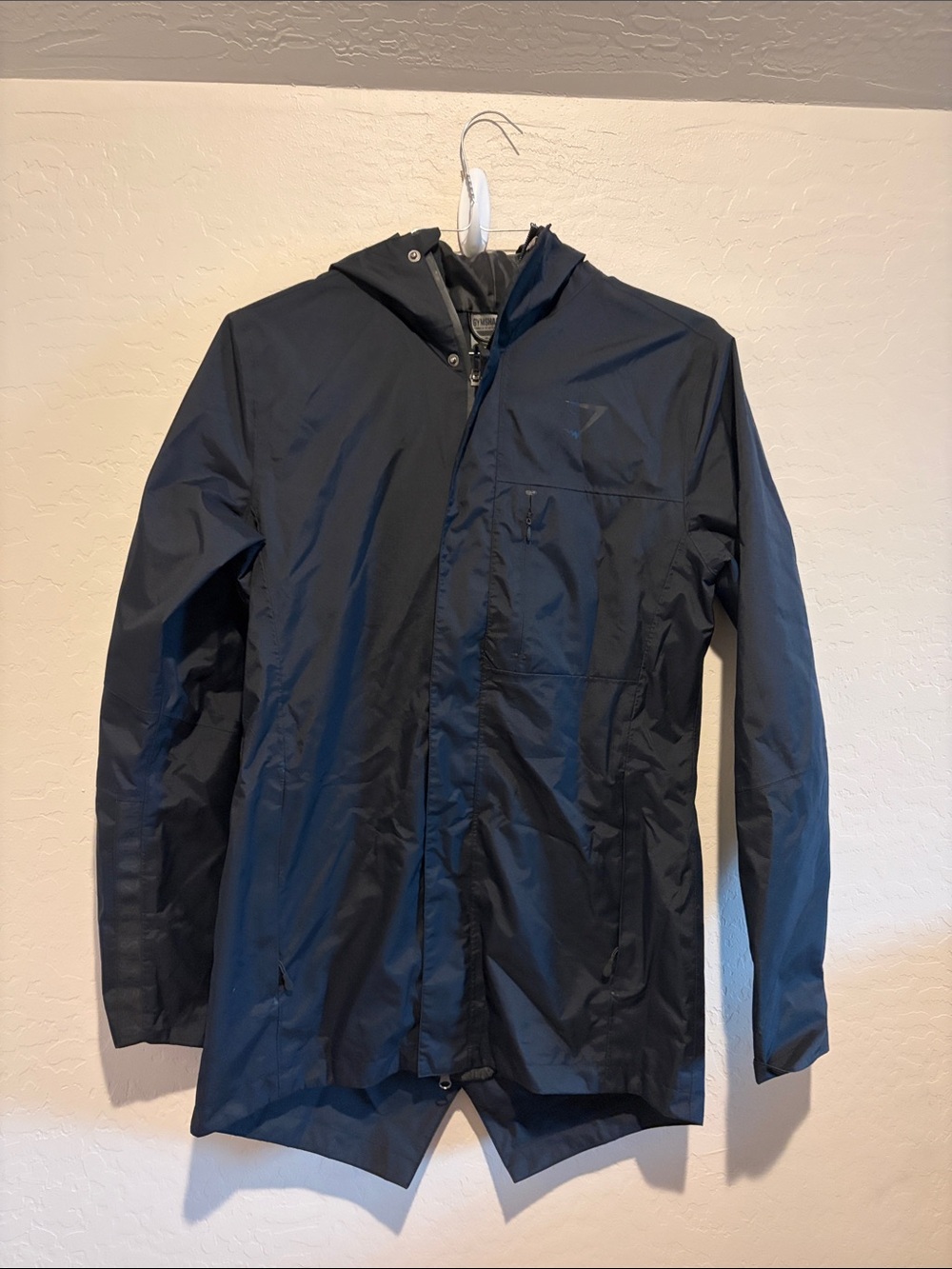 Gymshark black Hooded Raincoat